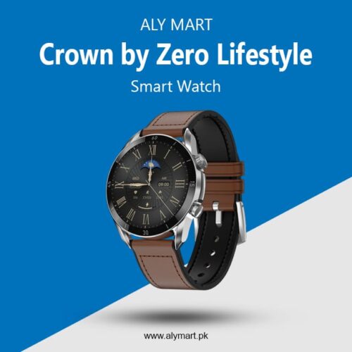 Crown Smart Watch Brown Leather by Zero Lifestyle