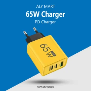 65W Fast Charger with USB-A/USB-C/PD Triple Design