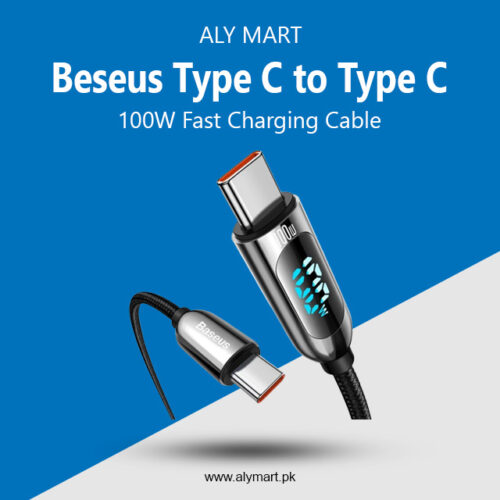 Beseus Type C to Type C 100W Charging Cable with Digital Display