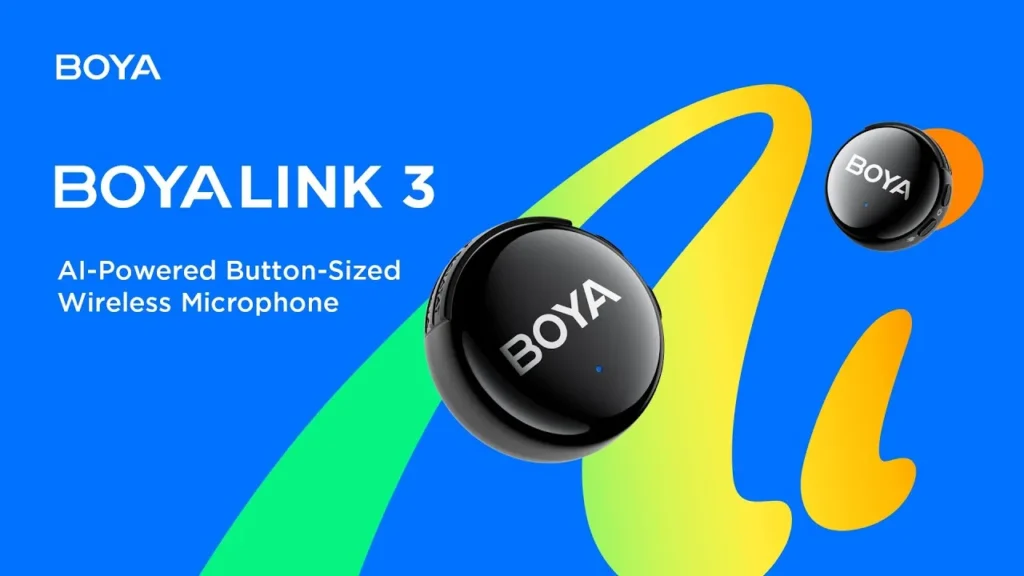 Boyalink 3 AI-Powered Button-Sized Wireless Mic