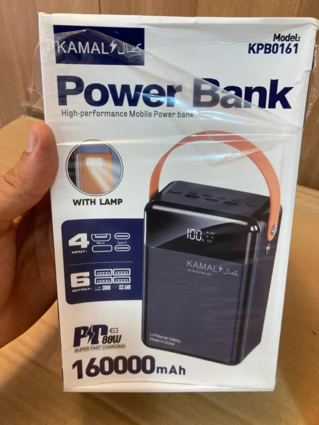 kamal power bank 160000mAh 6